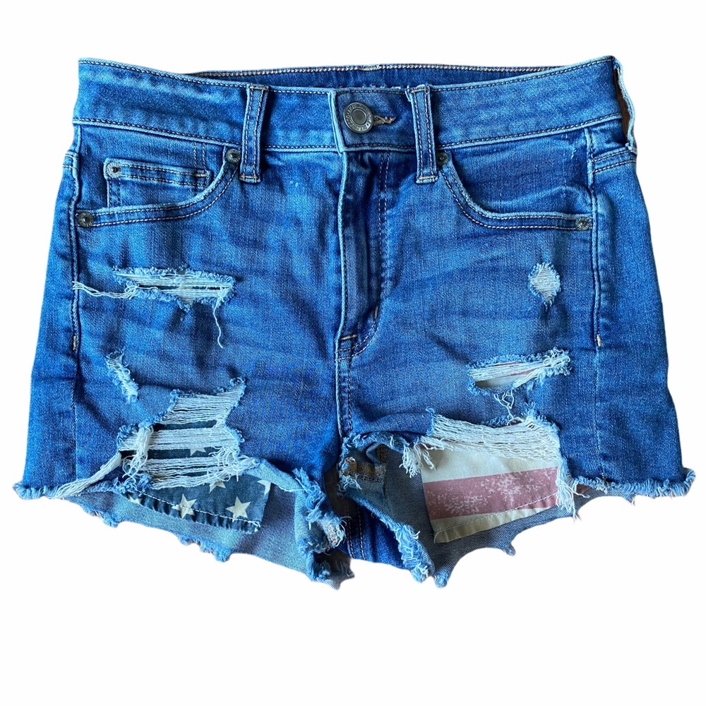 American Eagle Hi Rise Shortie Shorts American 4